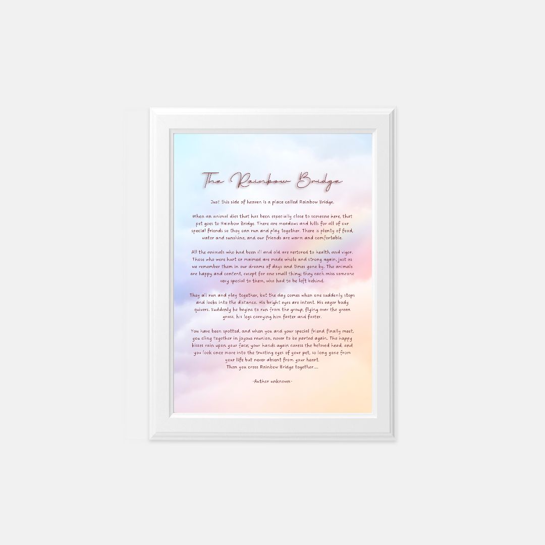 The Rainbow Bridge Poem 5x7 Print