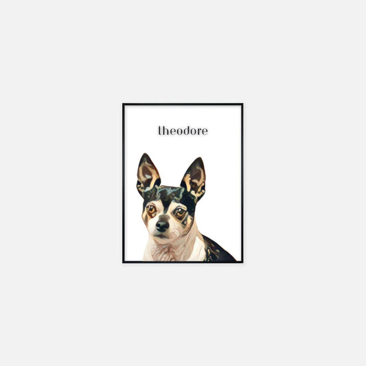 Simple Pet Portrait Memorial Poster